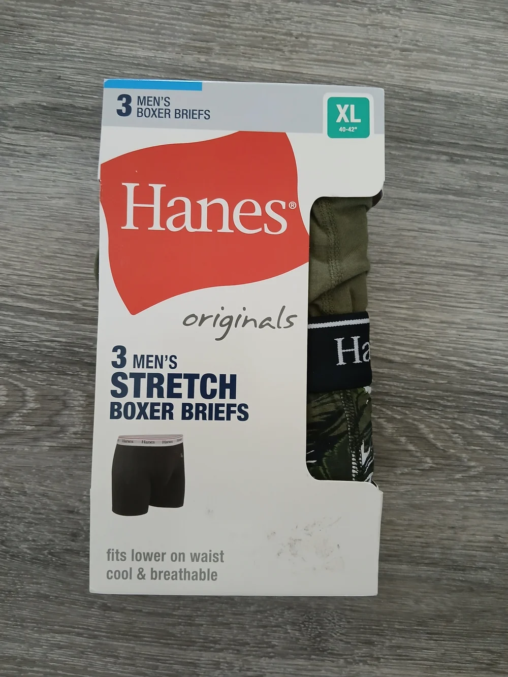 Hanes Men's Boxer Briefs 3-Pack - Olive Green / Black / Camouflage